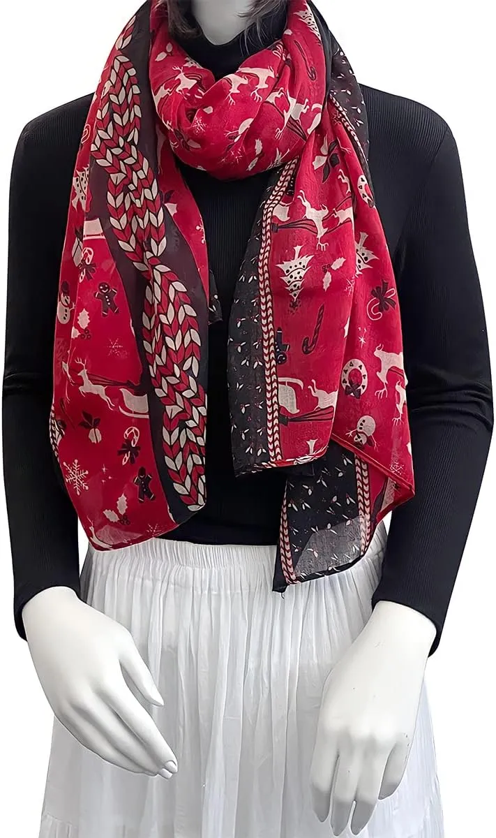 Wrapables Lightweight Winter Holiday Scarf