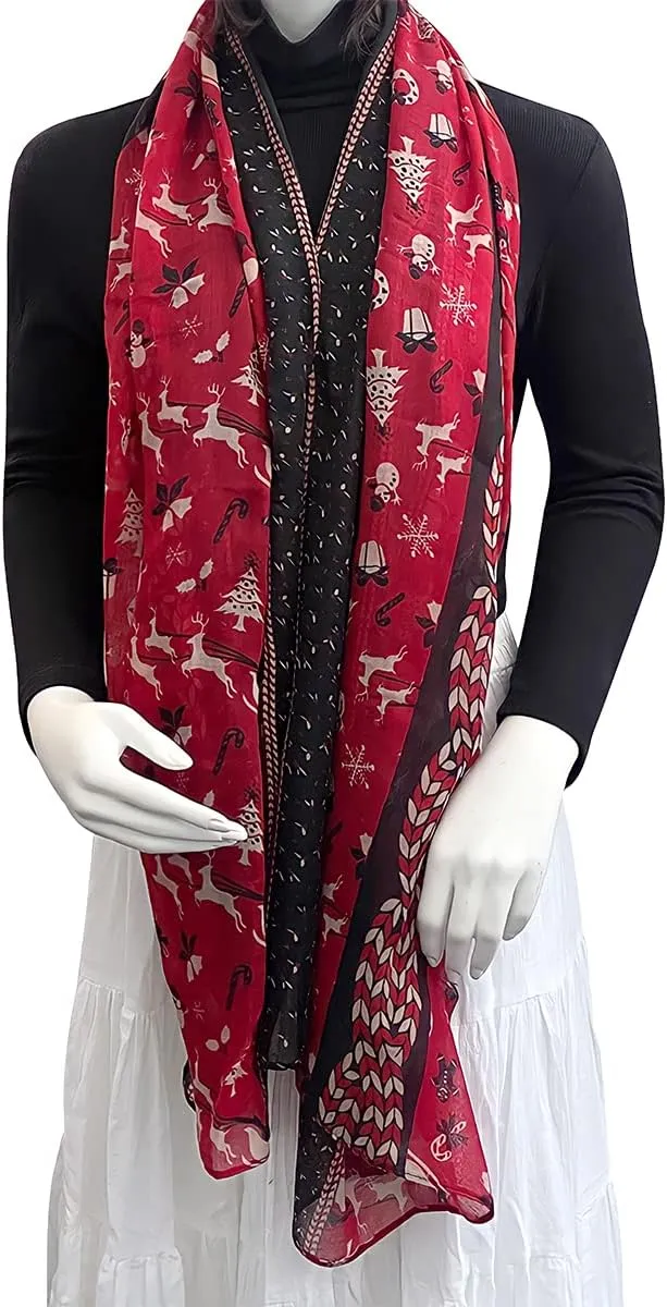 Wrapables Lightweight Winter Holiday Scarf