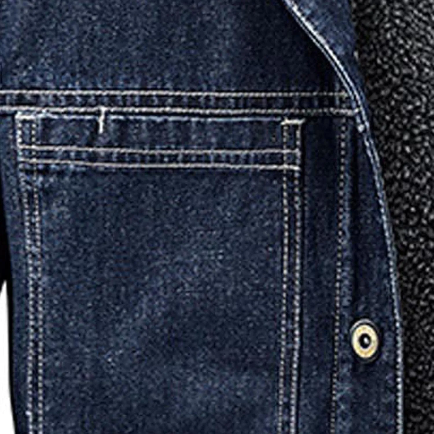 XUNRYAN Men Winter Warm Denim Jacket Sherpa Fleece Lined Coats Thicken Bomber Jacket Casual Button Long Sleeve Jeans Jacket